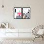 Wallity Cuadro decorativo enmarcado en MDF 2 piezas (35 x 50 cm)